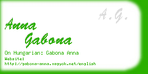 anna gabona business card
